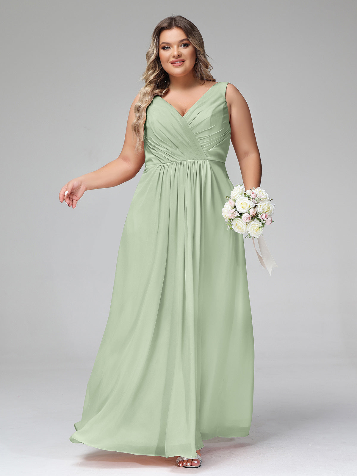 princess polly baby blue dress Sage Green Bridesmaid Dresses UK main image 1