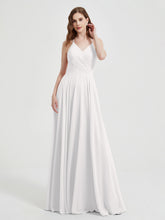 V-neck Bridesmaid Dress with Cross Back Ivory