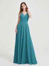 V-neck Bridesmaid Dress with Cross Back Jade