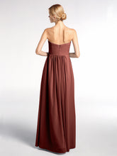 Chiffon Empire Waist Maxi Dress with Pockets Terracotta