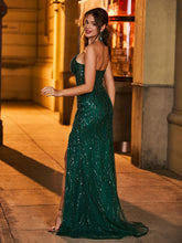 Sheath/Column Sweetheart Evening Dress with Slit Dark Green