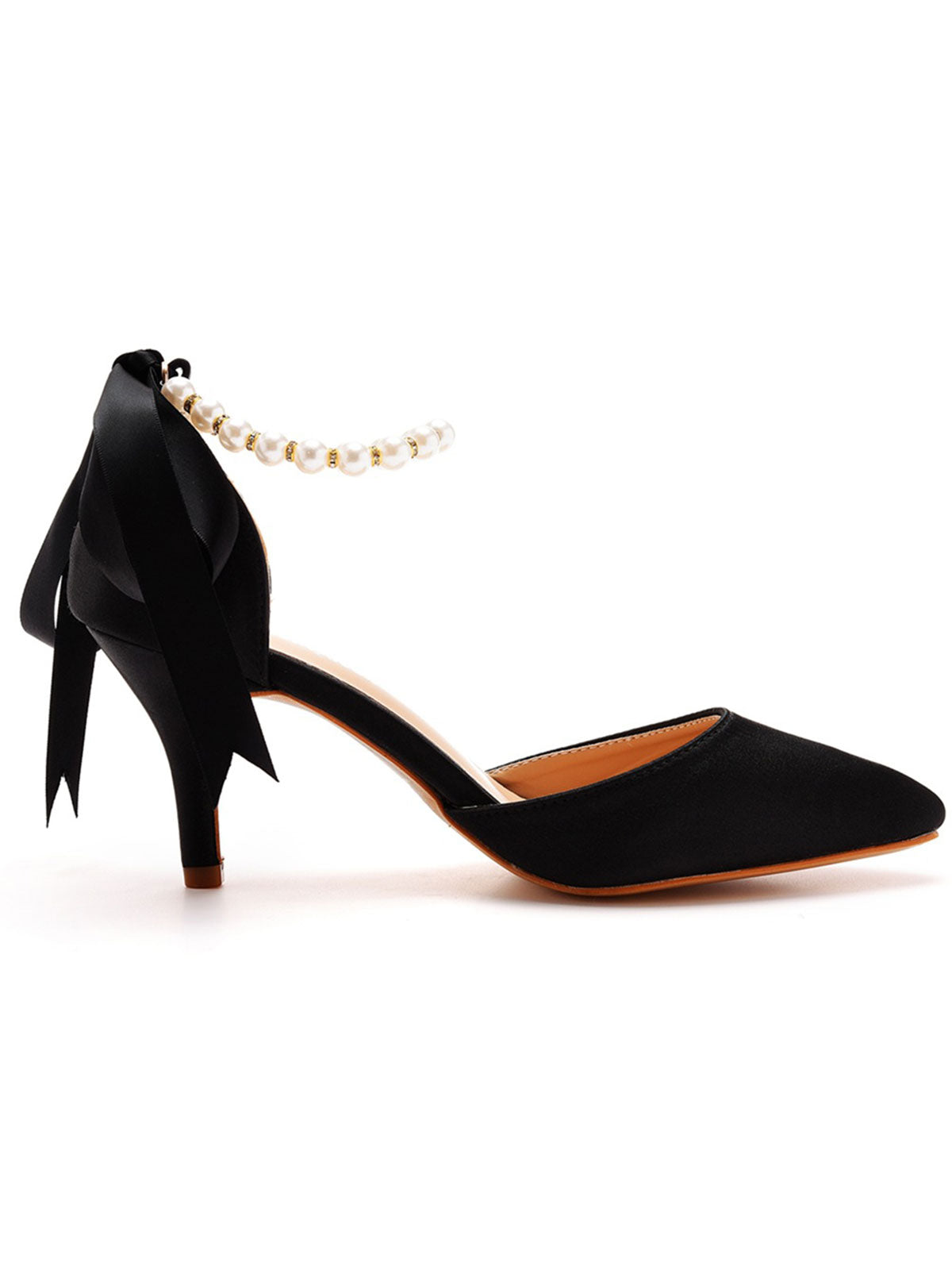 Black high heel pumps with ankle strap best sale