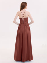 LACE And Chiffon Corset Back Dresses Terracotta