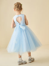 Sleeveless A-Line Flower Girl Dress with Lace-Up Back