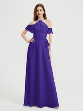 Y Neck Chiffon Dress with Ruffles Sleeves Regency