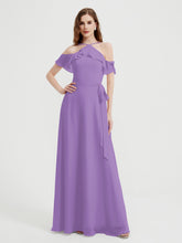 Y Neck Chiffon Dress with Ruffles Sleeves Tahiti