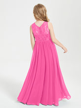 Long Junior Bridesmaid Dresses Lace Top Azalea