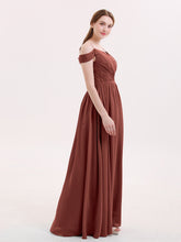 Chiffon Bridesmaid Dresses with Spaghetti Strap Terracotta