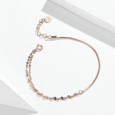 Simplicity Rose Gold Chain Bracelet Personalized Gift