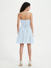 Strapless Chiffon Short Dresses with Bow Mist