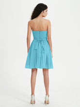 Strapless Chiffon Short Dresses with Bow Pool