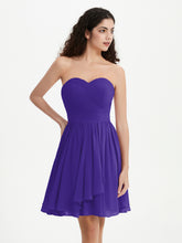 Strapless Chiffon Short Dresses with Bow Regency