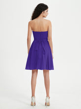 Strapless Chiffon Short Dresses with Bow Regency