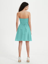Strapless Chiffon Short Dresses with Bow Spa