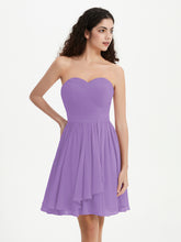 Strapless Chiffon Short Dresses with Bow Tahiti