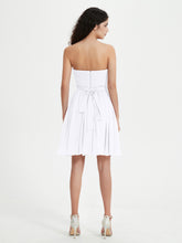 Strapless Chiffon Short Dresses with Bow White