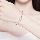 Star Bangle Bracelet In Sterling Silver