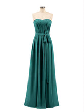 Straplesses Chiffon Maxi Dresses with Bow Vintage Mauve