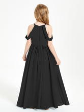 Dreamy Off the Shoulder Bridesmaid Gown for Junior Black