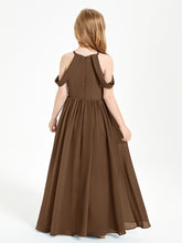 Dreamy Off the Shoulder Bridesmaid Gown for Junior Brown