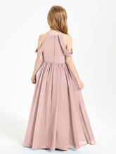 Dreamy Off the Shoulder Bridesmaid Gown for Junior Dusty Rose