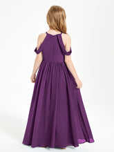 Dreamy Off the Shoulder Bridesmaid Gown for Junior Grape