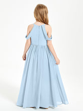 Dreamy Off the Shoulder Bridesmaid Gown for Junior Sky Blue