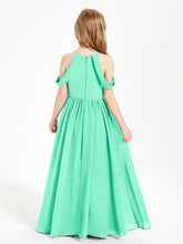 Dreamy Off the Shoulder Bridesmaid Gown for Junior Turquoise