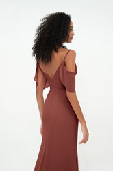 Sheath Spaghetti Straps Sweetheart Neck Dresses Terracotta