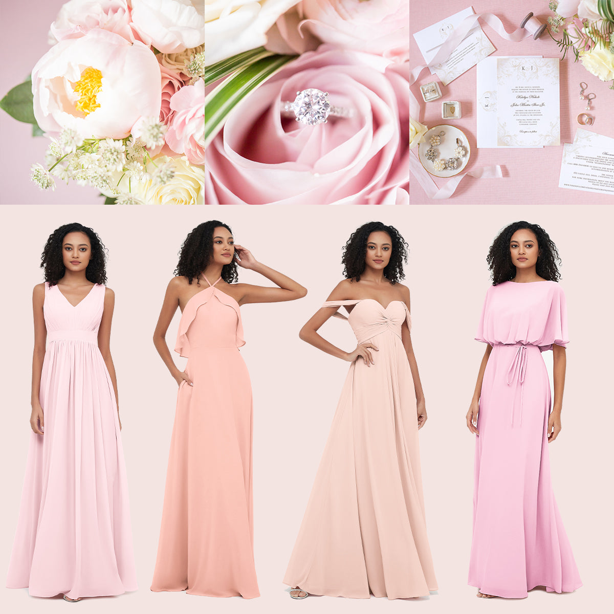 PINK BRIDESMAID DRESSES