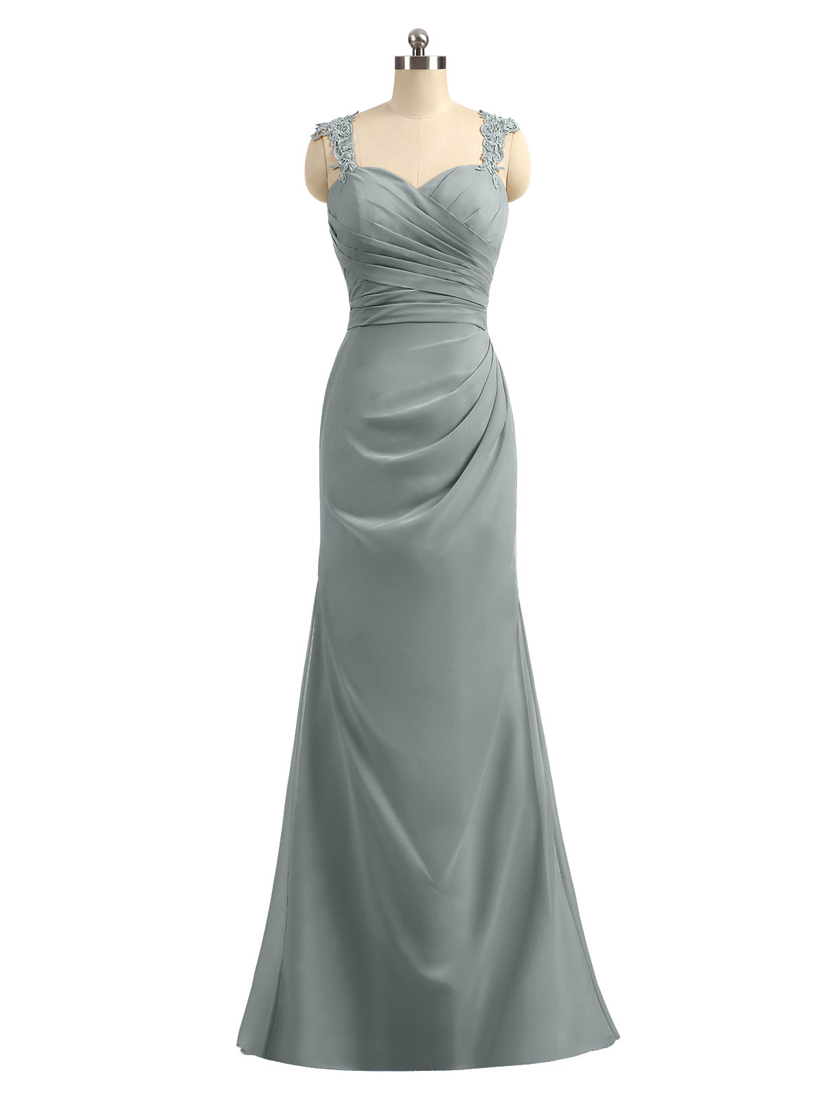 Chiffon Mini Short Dresses with Sweethart Steel Grey Plus Size