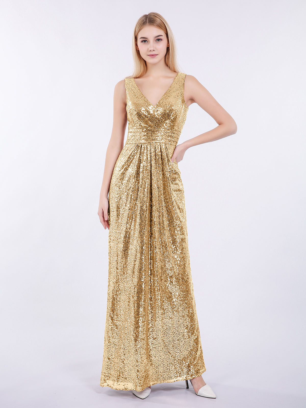 Long gold hot sale dresses formal