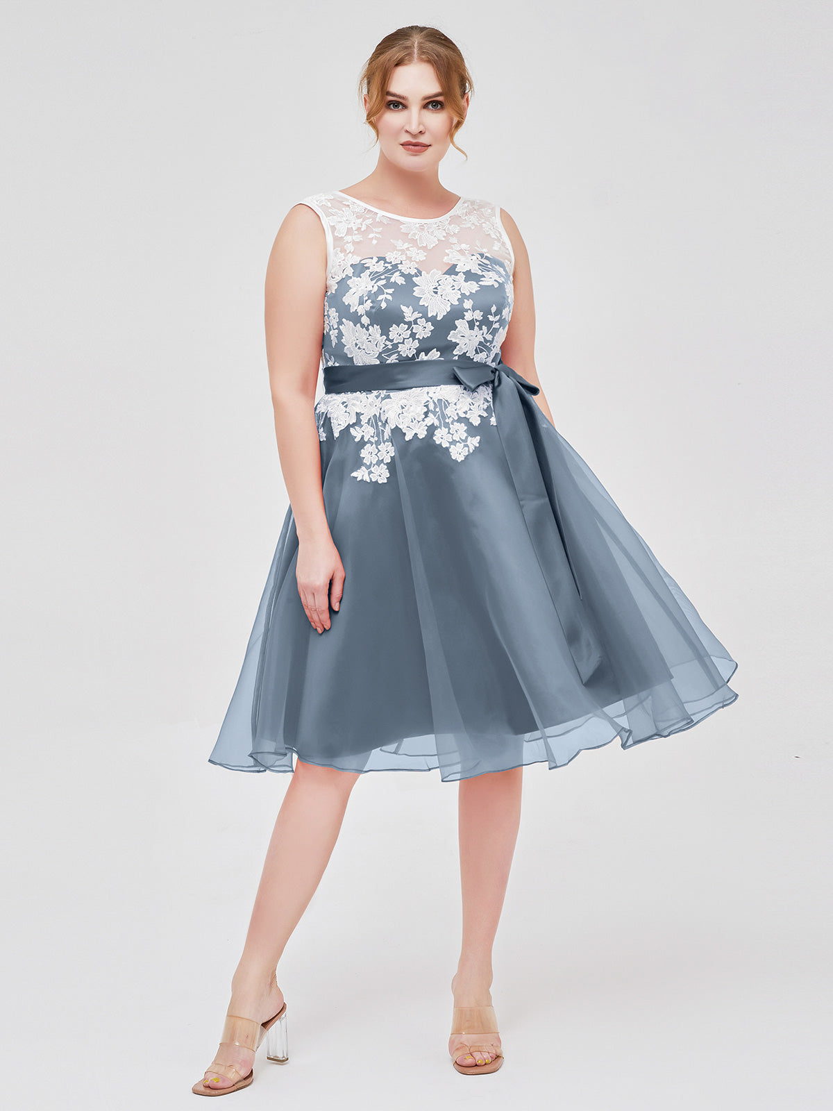 plus size dusty blue dress Bridesmaid Dresses this dress combines comfort with polished style Dusty blue gown plus size