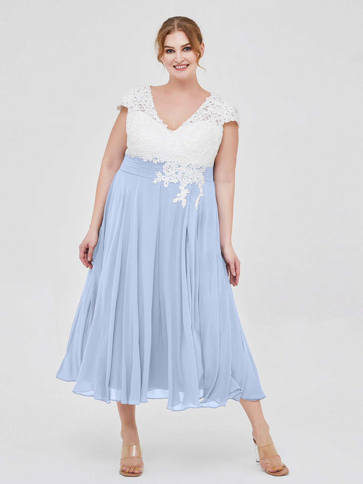 Light blue cocktail clearance dress plus size