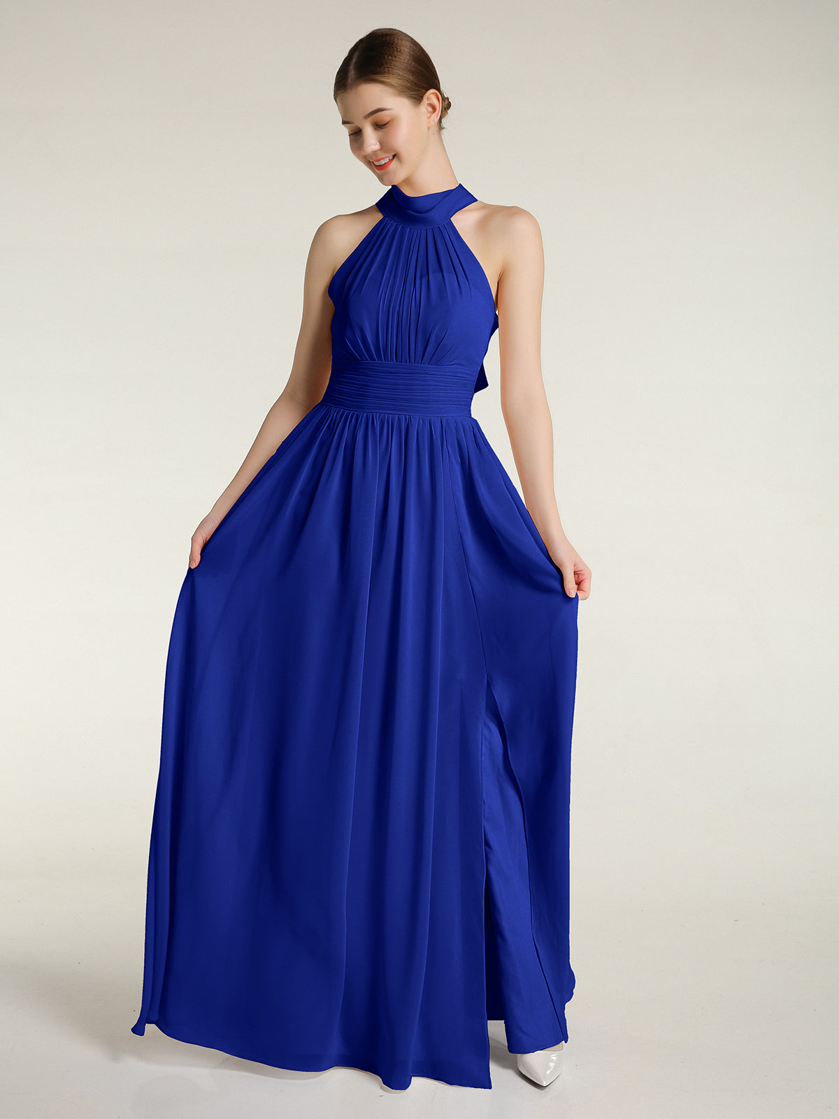 Royal blue hotsell halter top dress