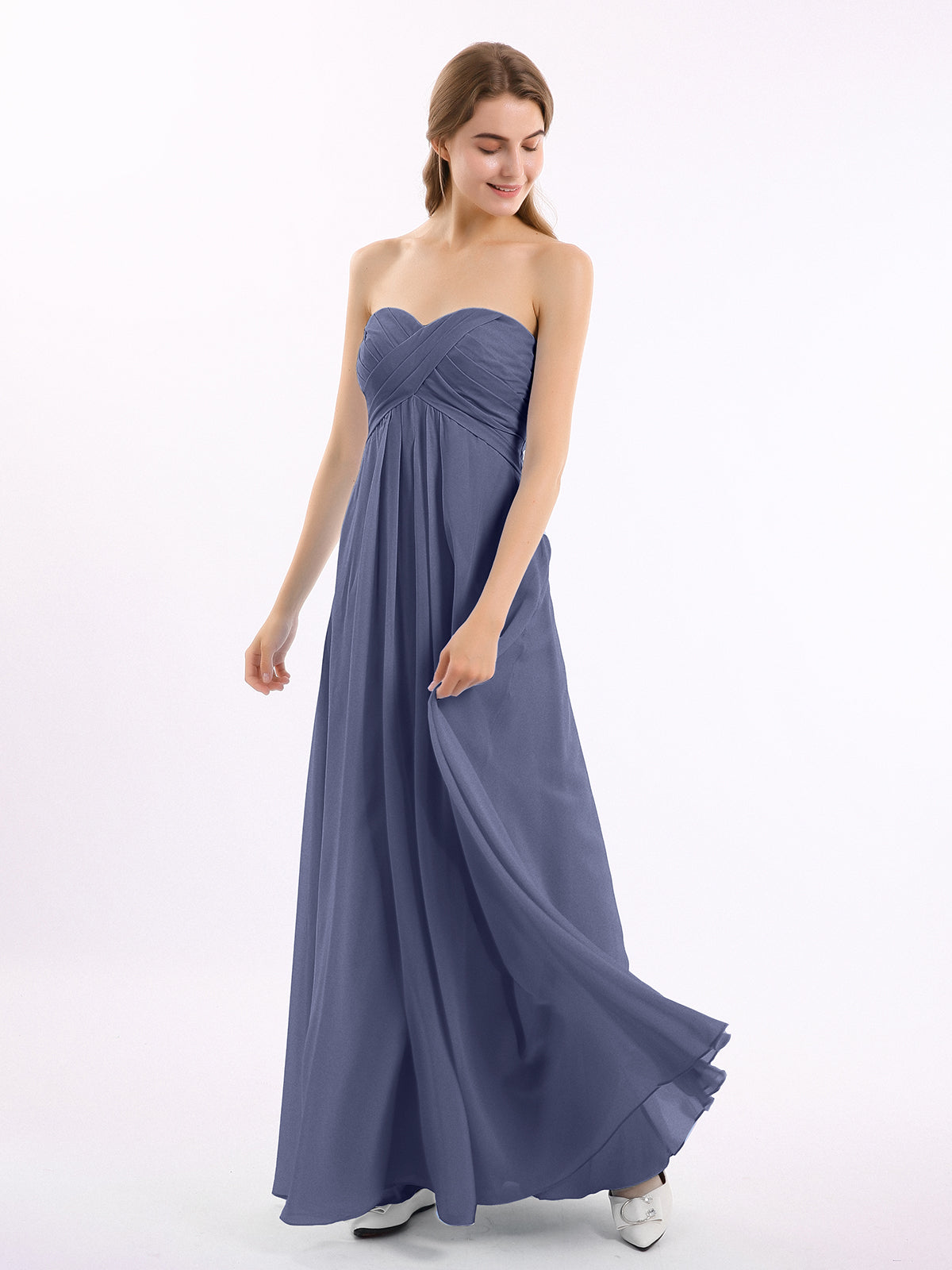 One Shoulder CASCADE SKIRT Chiffon Gowns Stormy Plus Size