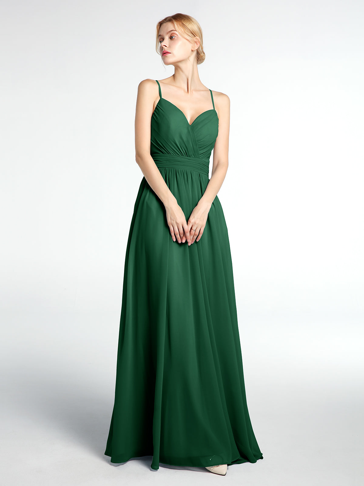 forest green bridesmaid dresses uk Forest Green Dark Green Bridesmaid Dresses Michelle Elegant Square Nec main image 0
