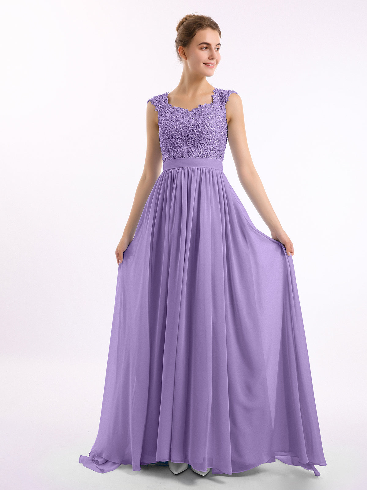 Long Dress with Lace Bodice and Straps Tahiti