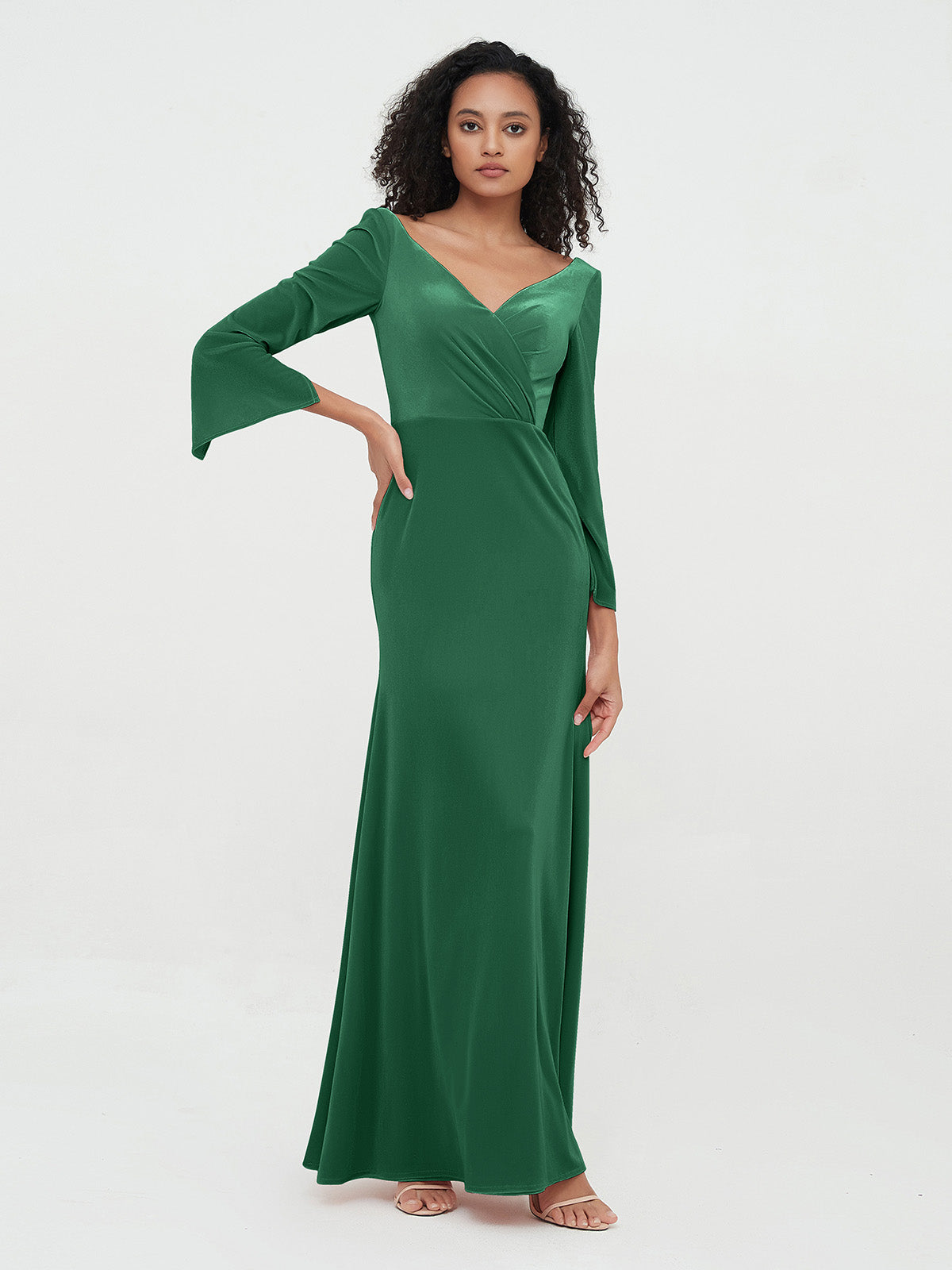 Dark green maxi dress uk best sale