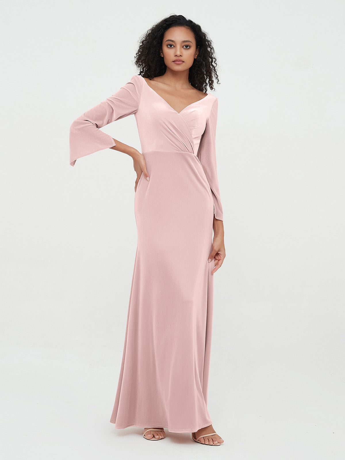 Long sleeve hotsell rose dress