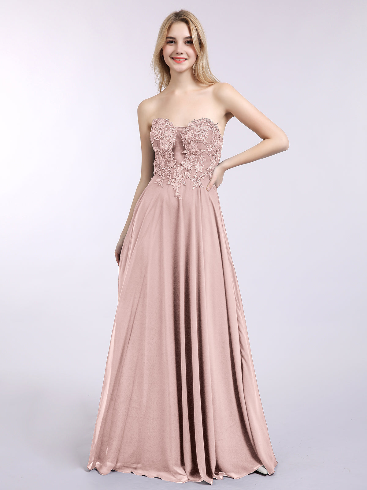 Long dress dusty outlet pink