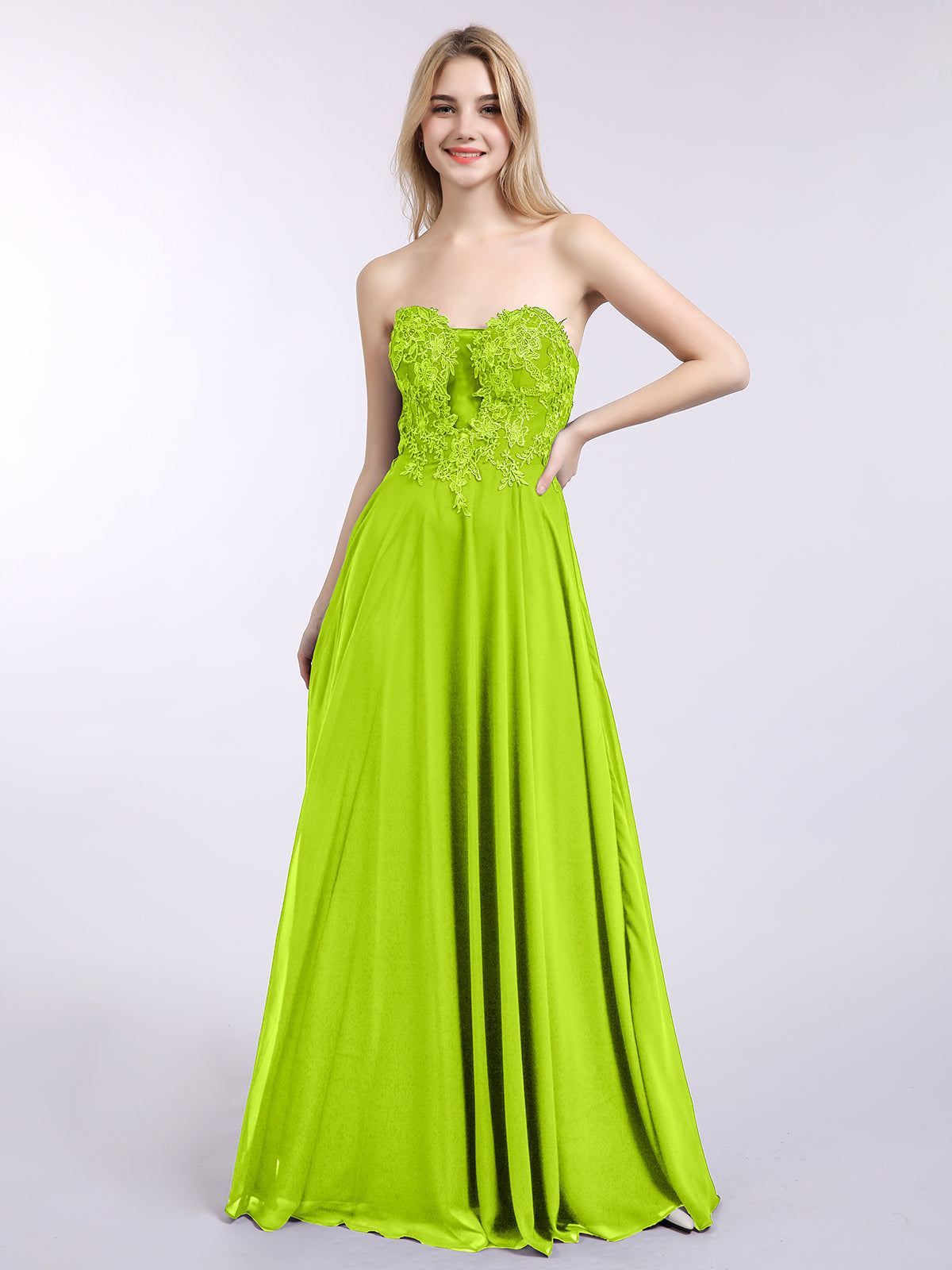 Lime green evening outlet gown