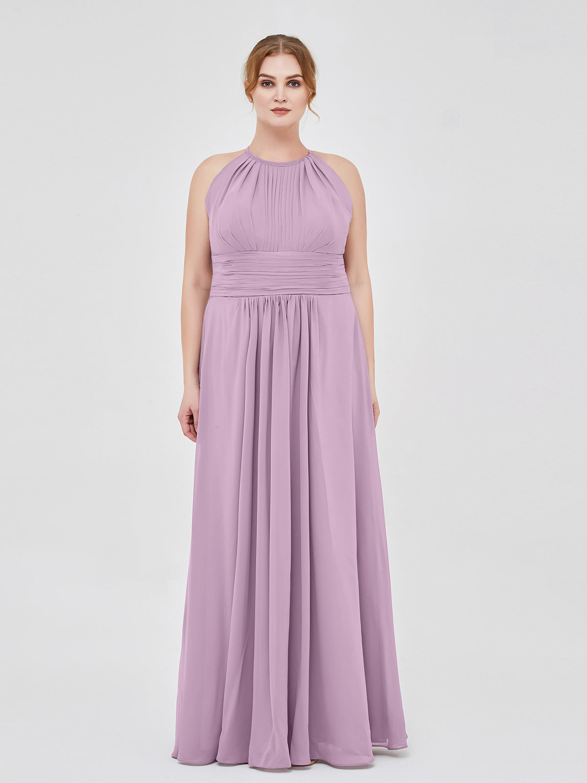 Chiffon with Beaded Waistband Long Dress Wisteria Plus Size
