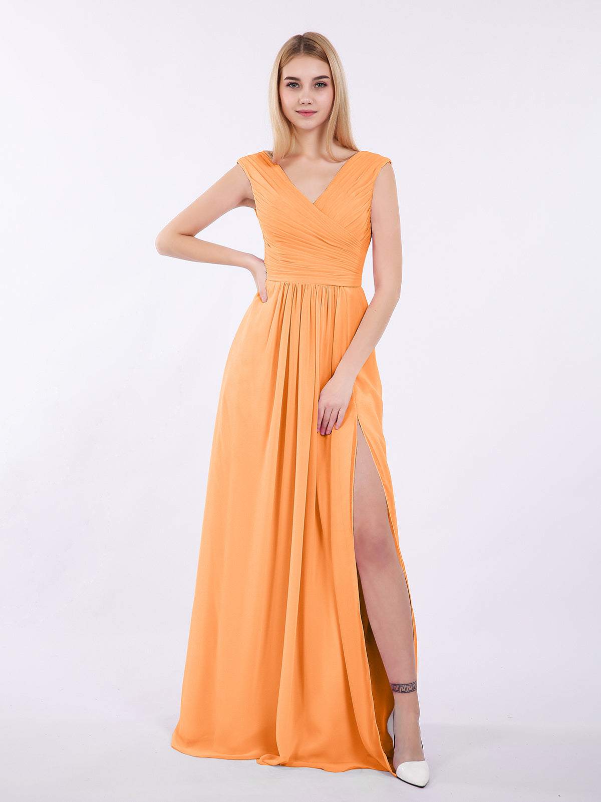 Long hotsell orange gown