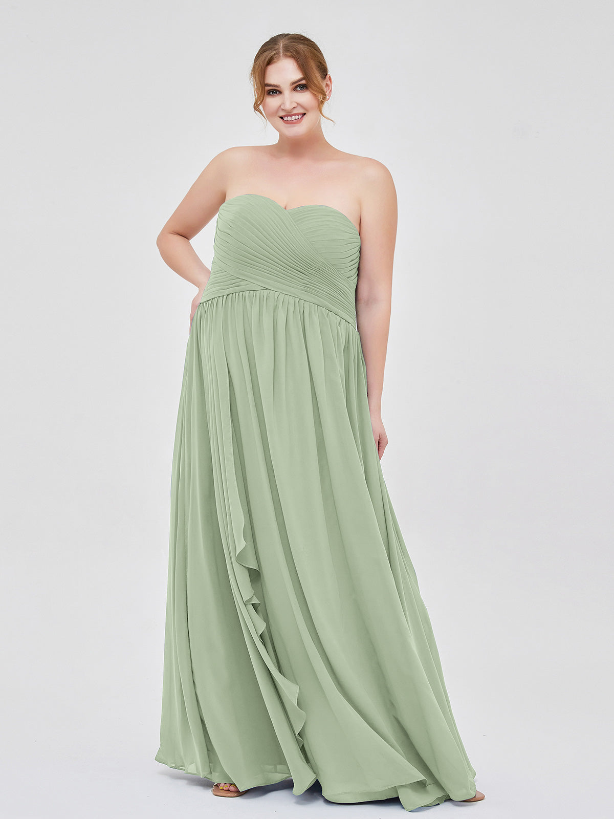 sachin and babi light blue dress Sage Green Cutout Back Chiffon Bridesmaid Dress – FancyVestido