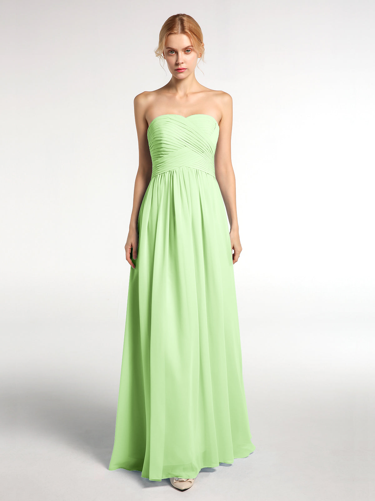 Sweetheart Neck Maxi Chiffon Dresses Tangerine Plus Size