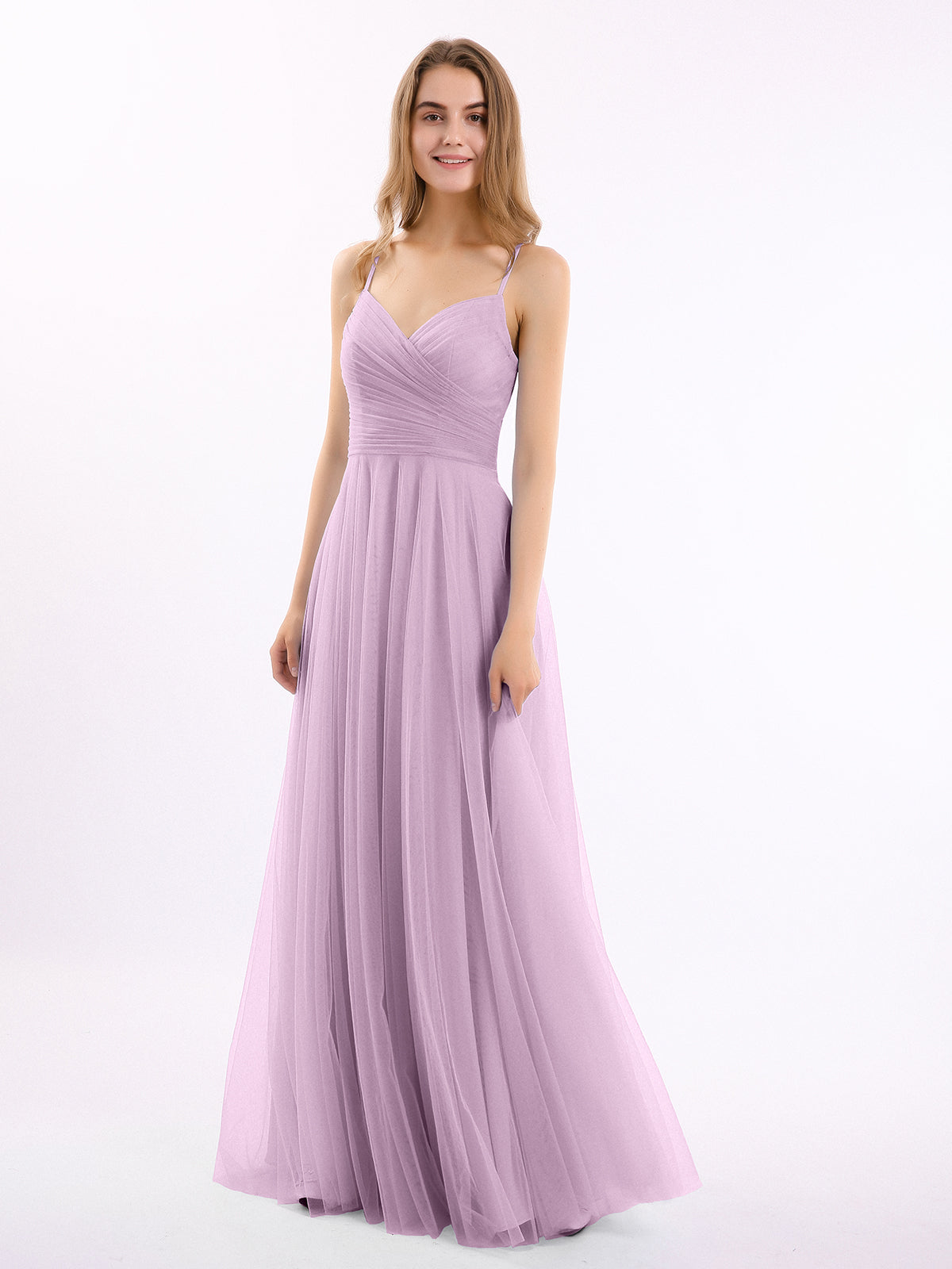 Long Tulle Dress with Beaded Straps Wisteria Plus Size
