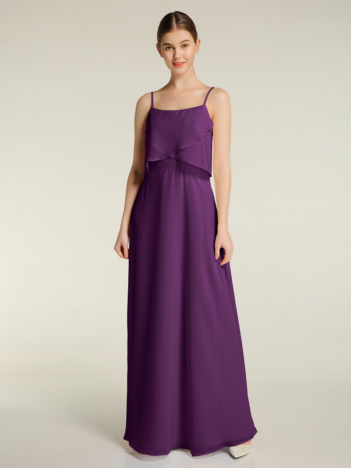 Grape colored bridesmaid top dresses