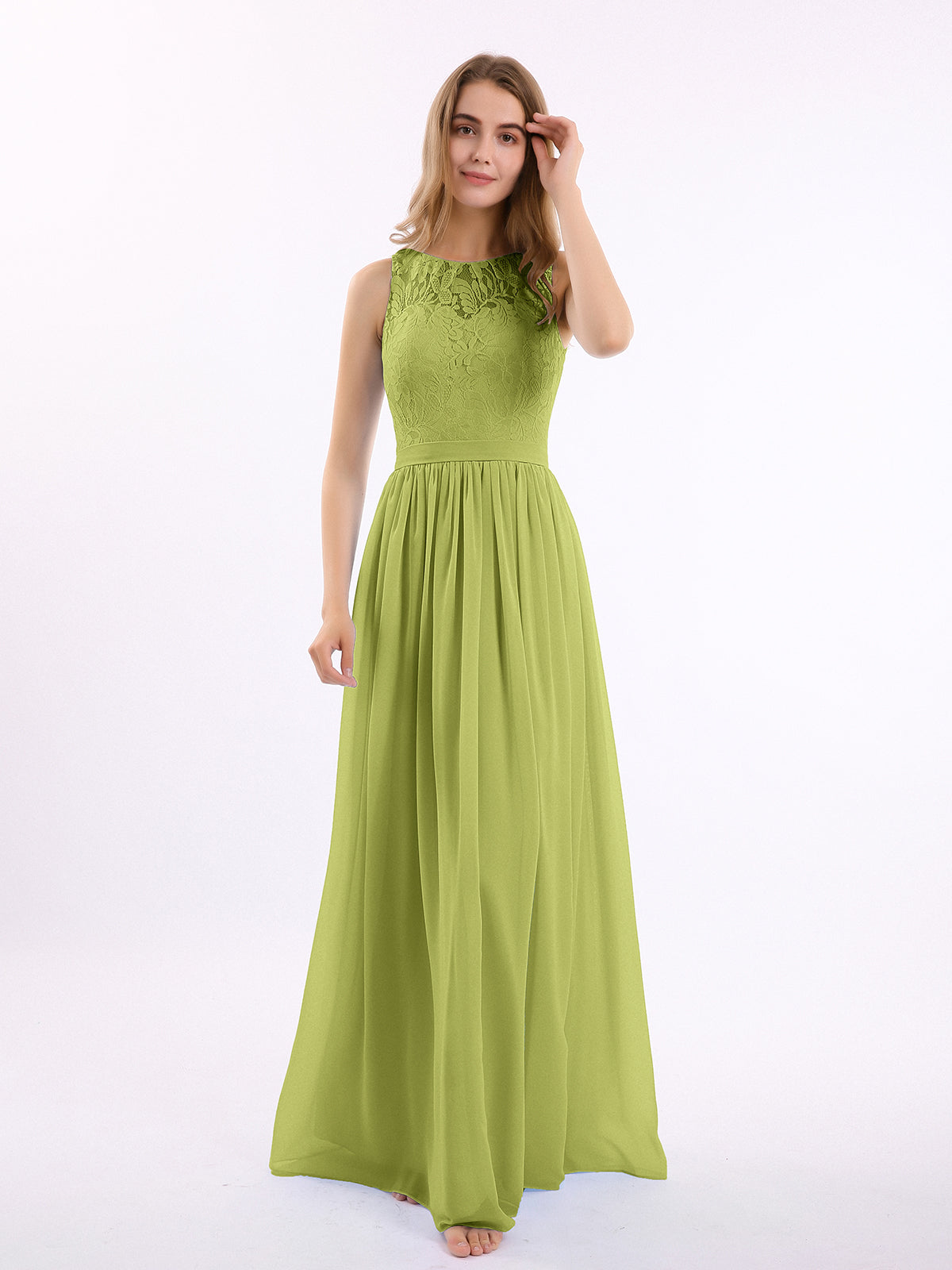Lace and Chiffon Dresses with Open Back Cabernet
