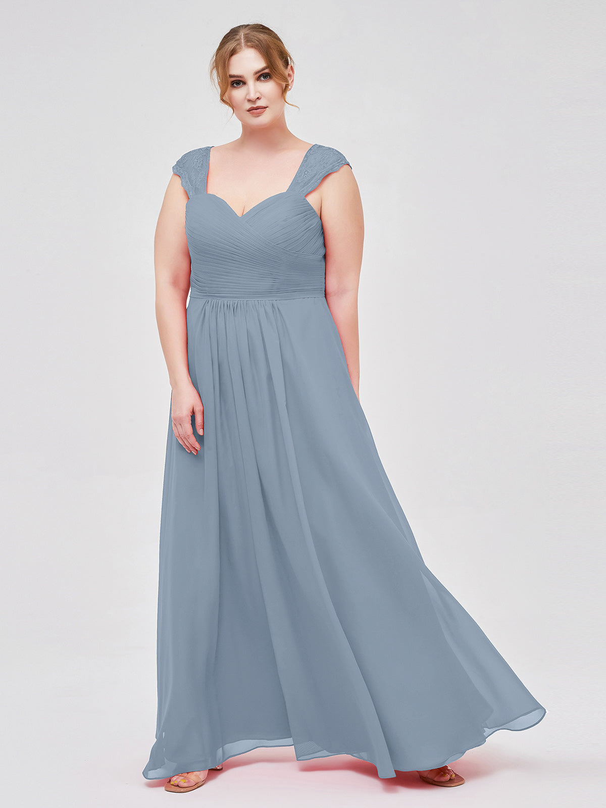 Dusty blue clearance plus size dress